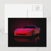 Amerikaanse sportauto briefkaart (Voorkant / Achterkant)