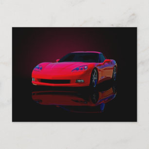 Amerikaanse sportauto briefkaart