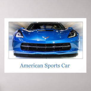 Amerikaanse sportauto poster
