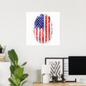 Amerikaanse sportgeschenken Amerikaanse vingerafdr Poster (Thuiskantoor)