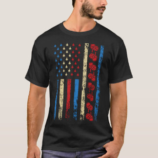 Amerikaanse sportvlag 4 juli Pickleball Athlet T-shirt