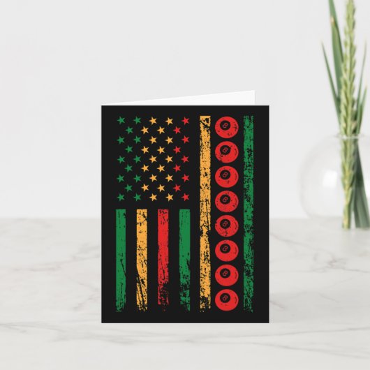 Amerikaanse sportvlag Zwarte Geschiedenis Maand Bi Kaart (Voorkant)