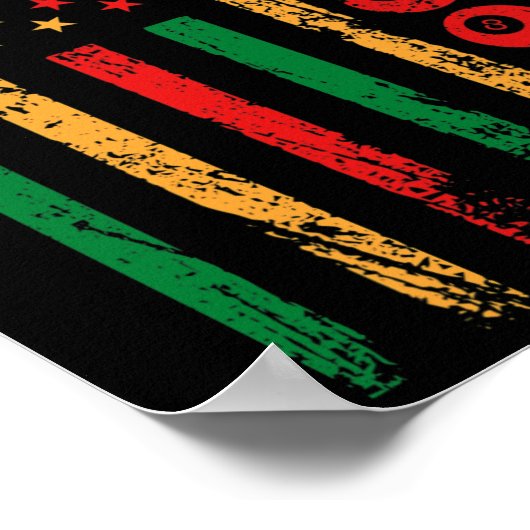 Amerikaanse sportvlag Zwarte Geschiedenis Maand Bi Poster (Hoek)