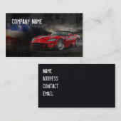 Amerikaanse sportwagen visitekaartje (Voorkant / Achterkant)