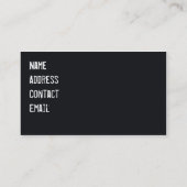 Amerikaanse sportwagen visitekaartje (Achterkant)