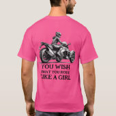 Amerikaanse spyder ryders als een meisje t-shirt (Achterkant)