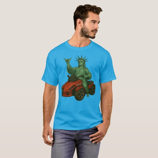 Amerikaanse Spyder Ryders - Spyder Statue Liberty T-shirt (Voorkant volledig)