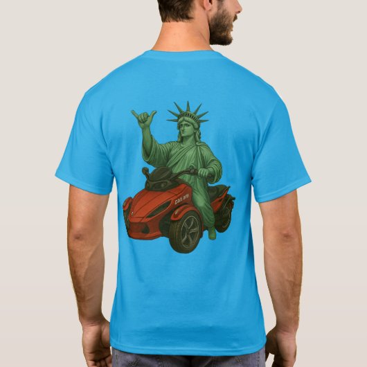 Amerikaanse Spyder Ryders - Spyder Statue Liberty T-shirt (Achterkant)