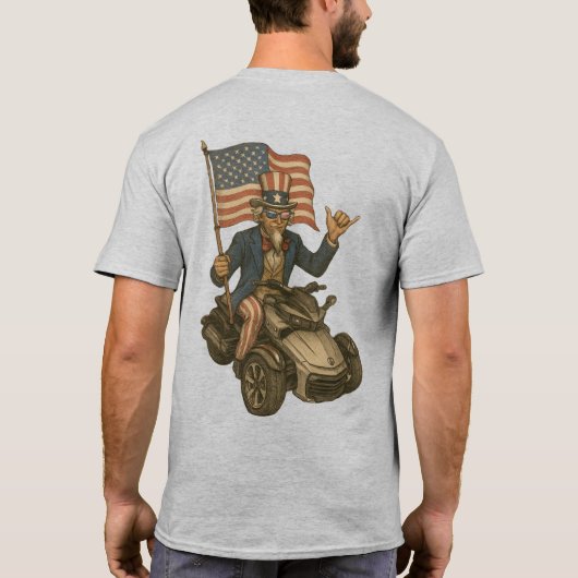 Amerikaanse Spyder Ryders - Spyder Uncle Sam Flag T-shirt (Achterkant)