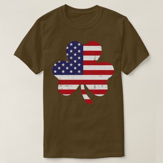 Amerikaanse St Patricks dag met Amerikaanse shamro T-shirt (Design voorkant)