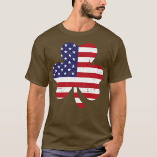 Amerikaanse St Patricks dag met Amerikaanse shamro T-shirt