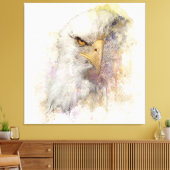 Amerikaanse staartwond Eagle-Waterverf Canvas Afdruk (Insitu (Woonkamer))