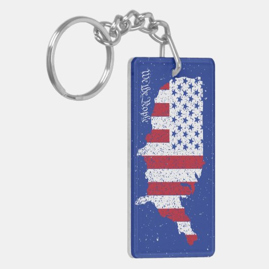 Amerikaanse staat Amerikaanse staat Sleutelhanger (Voorkant Links)