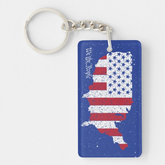 Amerikaanse staat Amerikaanse staat Sleutelhanger (Voorkant)