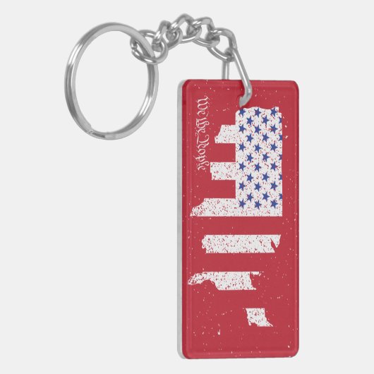 Amerikaanse staat Amerikaanse staat Sleutelhanger (Voorkant Links)