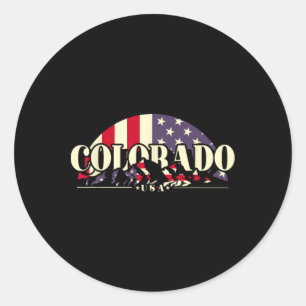 Amerikaanse staat Colorado Ronde Sticker