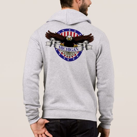 Amerikaanse staat Eagle Hoodie (Achterkant)
