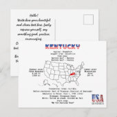 Amerikaanse staat Kentucky op een kaart en nuttige (Voorkant / Achterkant)