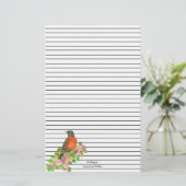 Amerikaanse staat Michigan Robin Lined Briefpapier (Staand voorkant)