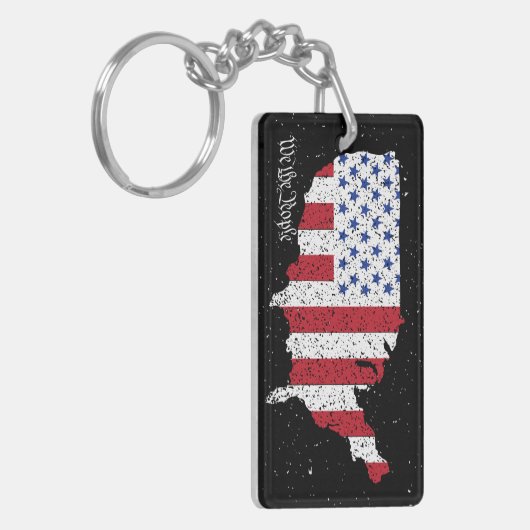 Amerikaanse staat National Keychai Sleutelhanger (Voorkant Links)