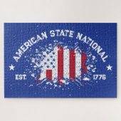 Amerikaanse staat National Peace Flag Splat Est 17 Legpuzzel (Horizontaal)