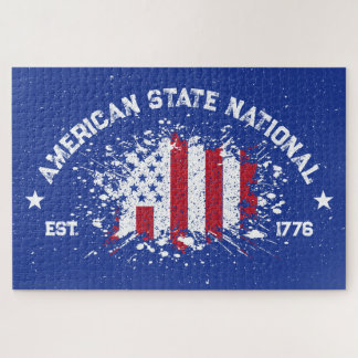 Amerikaanse staat National Peace Flag Splat Est 17 Legpuzzel