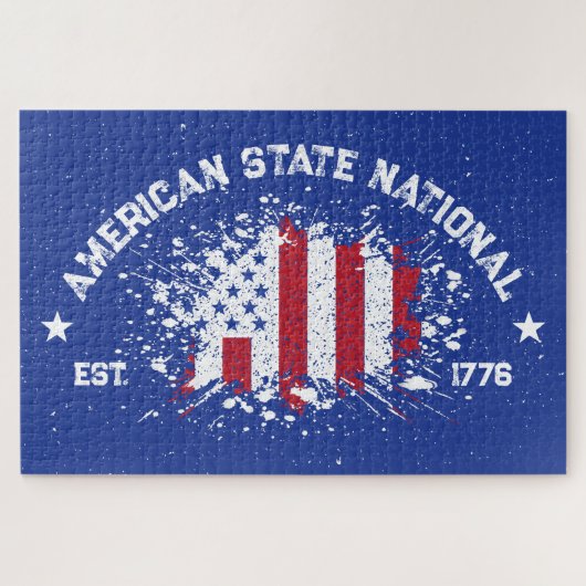 Amerikaanse staat National Peace Flag Splat Est 17 Legpuzzel (Horizontaal)