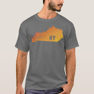 Amerikaanse staat pride Stempel kaart van Kentucky T-shirt