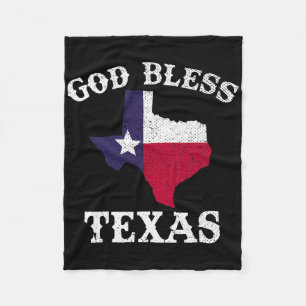 Amerikaanse staat Texas Vlag Texaanse God Bless Te Fleece Deken