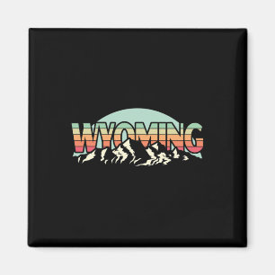 Amerikaanse staat Wyoming - Vintage bergnatuur H Magneet