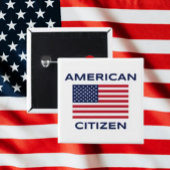 Amerikaanse staatsburger Bold USA Flag Button