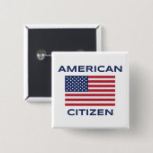 Amerikaanse staatsburger Bold USA Flag Button (Voorkant /achterkant)