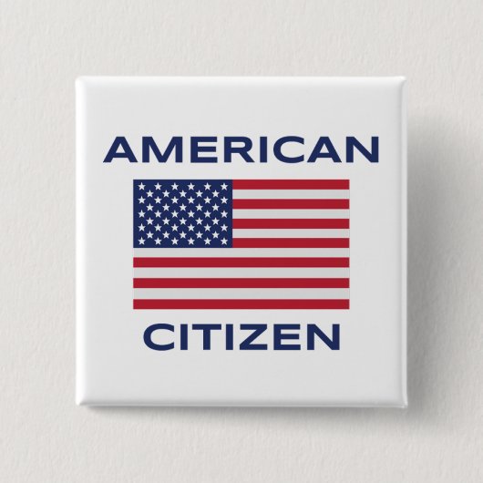 Amerikaanse staatsburger Bold USA Flag Button (Voorkant)