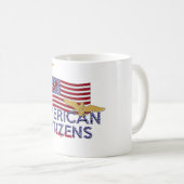 Amerikaanse staatsburger Glittered Koffiemok (Voorkant rechts)