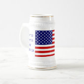 Amerikaanse staatsburger vlag Beer Stein van Janz Bierpul (Voorkant links)