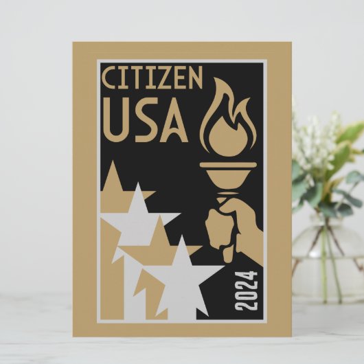 Amerikaanse staatsburgerschap geschenken (Staand voorkant)