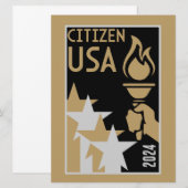 Amerikaanse staatsburgerschap geschenken (Voorkant / Achterkant)