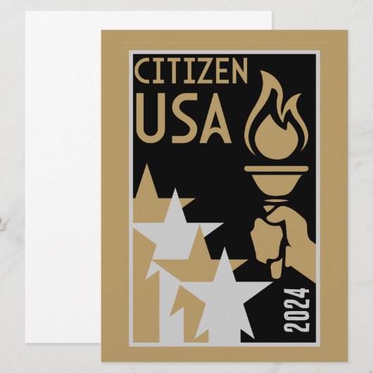 Amerikaanse staatsburgerschap geschenken (Voorkant / Achterkant)