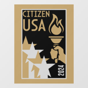 Amerikaanse staatsburgerschap geschenken raamsticker