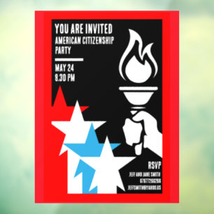 Amerikaanse staatsburgerschap geschenken raamsticker