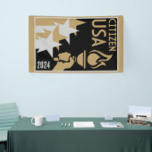 Amerikaanse staatsburgerschap geschenken spandoek (Beurs)