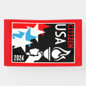 Amerikaanse staatsburgerschap geschenken spandoek (Horizontaal)