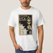 Amerikaanse staatsburgerschap geschenken t-shirt (Voorkant)