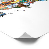 Amerikaanse staatskaart poster (Hoek)