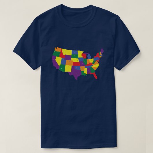 Amerikaanse staatspride t-shirt (Design voorkant)