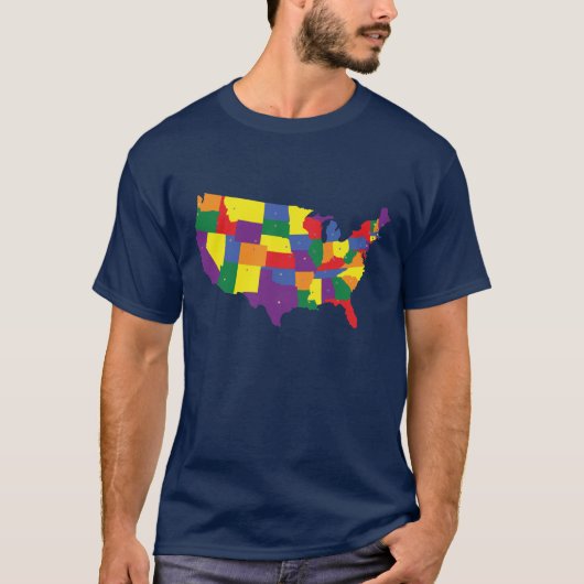 Amerikaanse staatspride t-shirt (Voorkant)