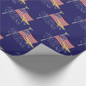 Amerikaanse staatsvlag, blauw-Gift-omslag Cadeaupapier (Hoek)