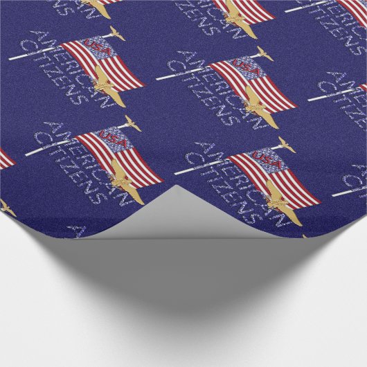 Amerikaanse staatsvlag, blauw-Gift-omslag Cadeaupapier (Hoek)