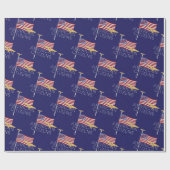 Amerikaanse staatsvlag, blauw-Gift-omslag Cadeaupapier (Vlak)