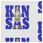 Amerikaanse staatsvlag Kansas Stof (Close Up)